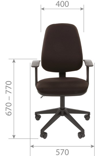Кресло офисное CHAIRMAN 661 Ткань стандарт 15-21 черная в Томске - изображение 3