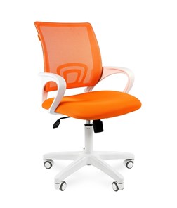 Кресло офисное CHAIRMAN 696 white, ткань, цвет оранжевый в Томске