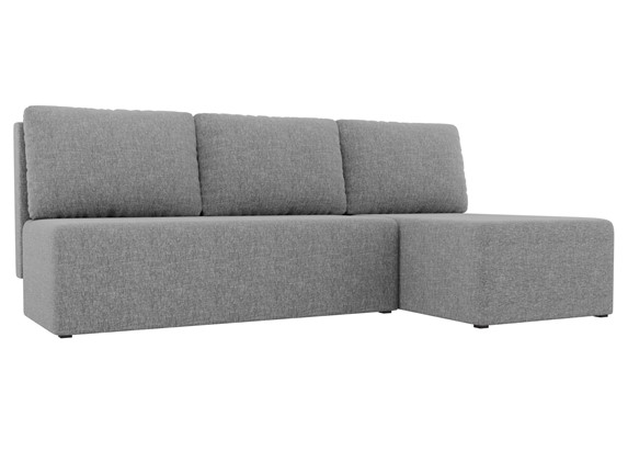 Угловой диван с оттоманкой Поло, Серый (рогожка) в Томске - изображение