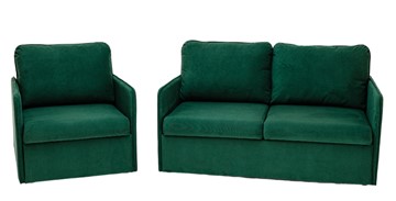 Комплект мебели Амира зеленый диван + кресло в Томске