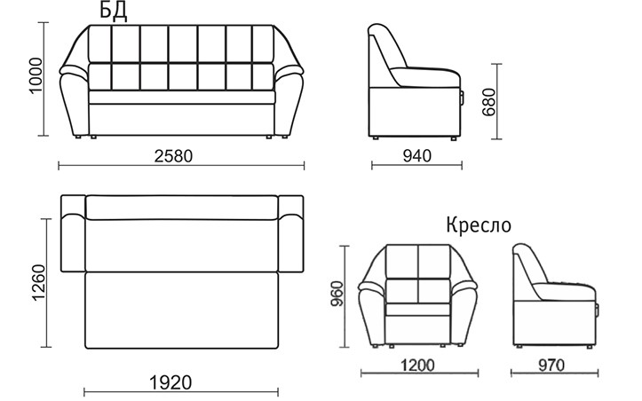 Прямой диван Блистер БД в Томске - изображение 7