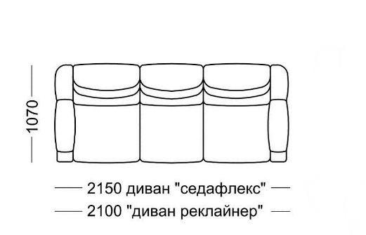 Диван прямой Мишель Элита 50 М, седафлекс в Томске - изображение 7