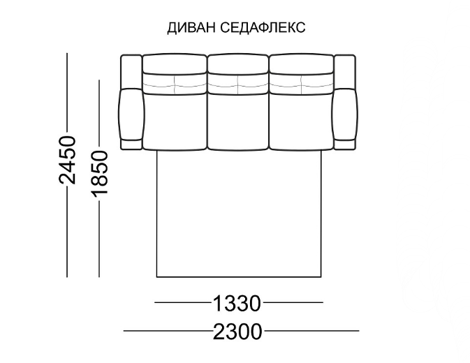 Прямой диван Рокфорд БД, седафлекс в Томске - изображение 7