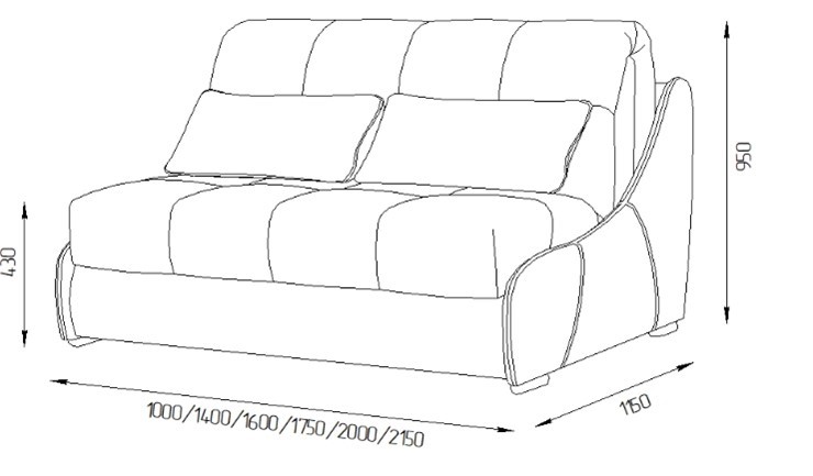 Прямой диван Токио 205 (ППУ) в Томске - изображение 3