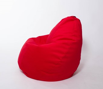 Кресло-мешок Груша большое, велюр однотон, красное в Томске - предосмотр 1