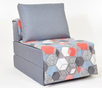 Бескаркасное кресло-кровать Харви, серый - геометрия в Томске