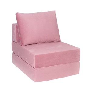 Бескаркасное кресло-кровать Окта, велюр пыльная роза в Томске