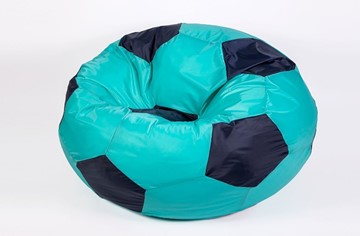 Кресло-мешок Мяч большой, бирюзово-черный в Томске