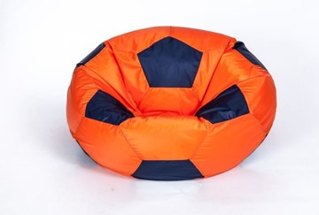 Кресло-мешок Мяч большой, оранжево-черный в Томске