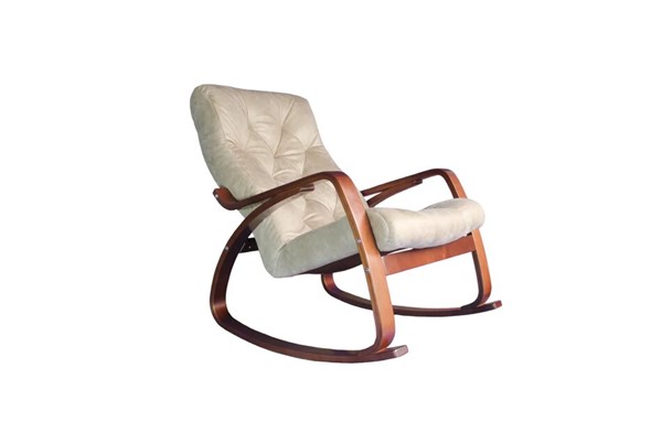 Кресло-качалка Гранд, замша крем в Томске - изображение