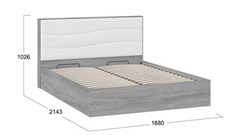 Кровать с механизмом Миранда тип 1 (Дуб Гамильтон/Белый глянец) в Томске - предосмотр 1