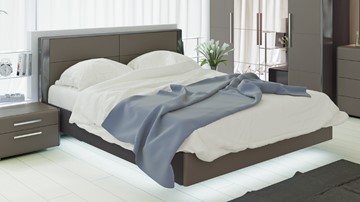 Кровать двуспальная Наоми 1600, цвет Фон серый, Джут СМ-208.01.01 в Томске
