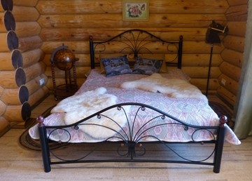 Кровать полуторная Фортуна 2, 1200, черный/черный в Томске