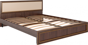 Кровать двуспальная Беатрис М10 с мягким изголовьем (Орех Гепланкт) в Томске