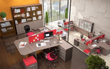 Офисный комплект мебели Xten для двух сотрудников с тумбочками в Томске - предосмотр 3