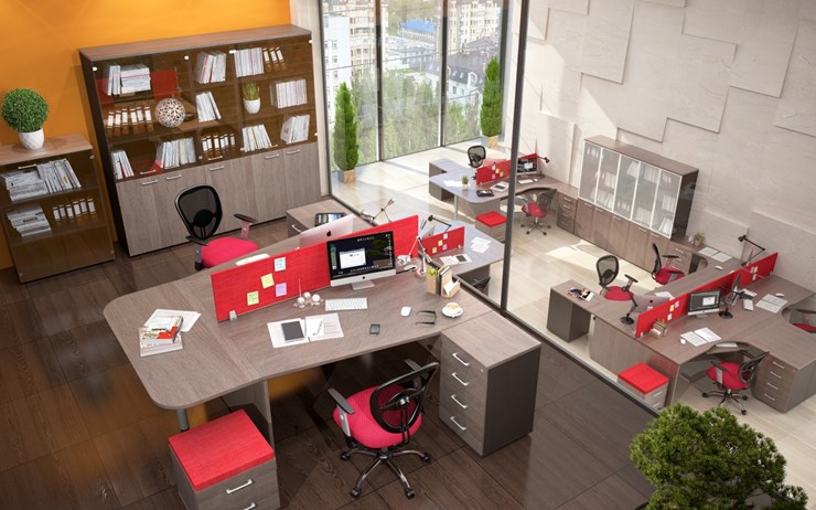 Офисный комплект мебели Xten для двух сотрудников с тумбочками в Томске - изображение 3