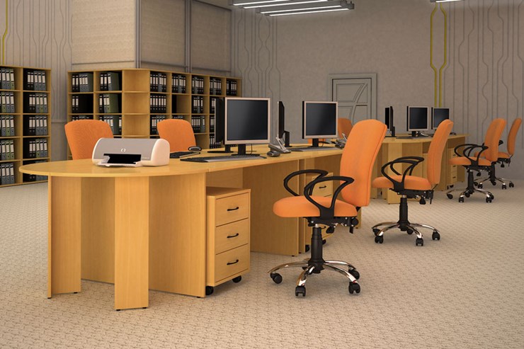 Офисный комплект мебели Классик рабочее место для опенспэйса (фрифло) в Томске - изображение