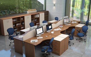 Набор мебели в офис IMAGO - рабочее место, шкафы для документов в Томске - предосмотр