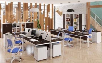 Набор мебели в офис Imago S - два стола, две тумбы в Томске