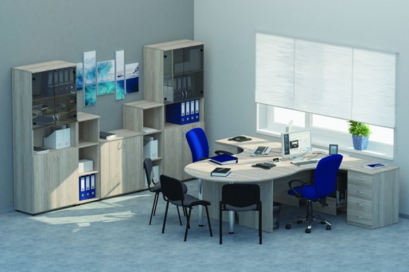 Мебель для персонала Twin для 2 сотрудников с совмещенными столами в Томске - изображение