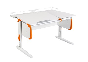 Детский стол-трансформер 1/75-40 (СУТ.25) + Polka_z 1/600 (2шт) белый/серый/Оранжевый в Томске