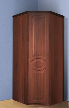 Распашной шкаф угловой Ивушка-5, цвет Итальянский орех в Томске - изображение