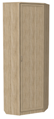 Шкаф 402 угловой со штангой, цвет Дуб Сонома в Томске - изображение