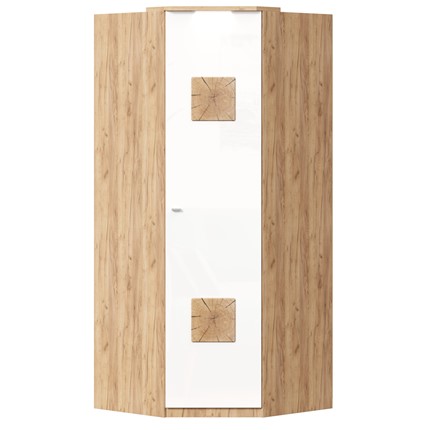 Шкаф угловой 45 с декоративной накладкой Фиджи, 659.248, белый в Томске - изображение