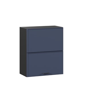 Горизонтальный кухонный шкаф 600 комбинированный Индиго ЛД 298.970.000.167, Чёрный/Тёмно-синий в Томске