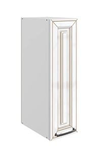Шкаф на кухню Атланта L200 H720 (1 дв. гл.) эмаль (белый/белый глянец патина золото) в Томске