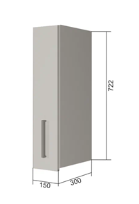 Кухонный навесной шкаф В7 15, МДФ Софт бирюза/Белый в Томске