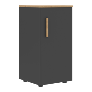 Шкаф колонна низкий с глухой правой дверью FORTA Графит-Дуб Гамильтон  FLC 40.1 (R) (399х404х801) в Томске