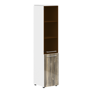 Шкаф колонка комбинированная MORRIS  Дуб Базель/ Белый MHC  42.2 (429х423х1956) в Томске