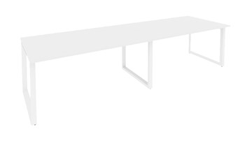 Офисный стол для переговоров O.MO-PRG-2.4 Белый/Белый бриллиант в Томске
