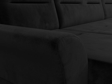 Большой П-образный диван Клайд, Черный (Велюр) в Томске - предосмотр 5