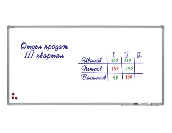Доска магнитно-маркерная 2х3, TSA1224, 120х240 см, алюминиевая рамка, лаковое покрытие в Томске - изображение