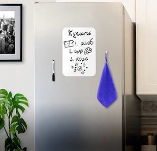 Доска магнитно-маркерная на холодильник BRAUBERG, 30х21 см с маркером, магнитом и салфеткой в Томске - предосмотр 2