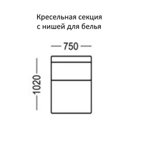 Манчестер Кресельная секция с нишей для белья на 750 в Томске